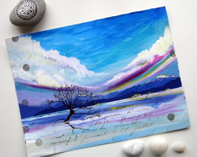 that wanaka tree at dawn - painting video