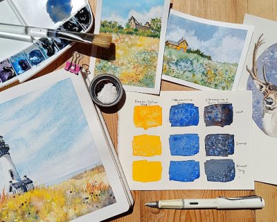 using salt for texture in watercolours