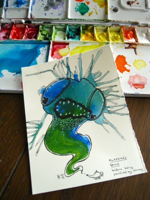 Aladdin's Genie before being pacified by disney