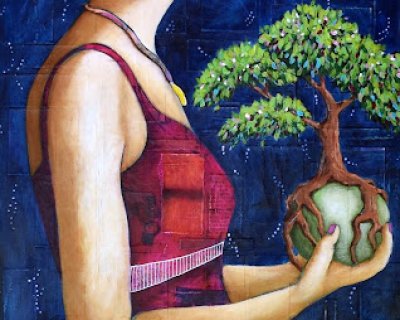 the gift : new mixed media painting