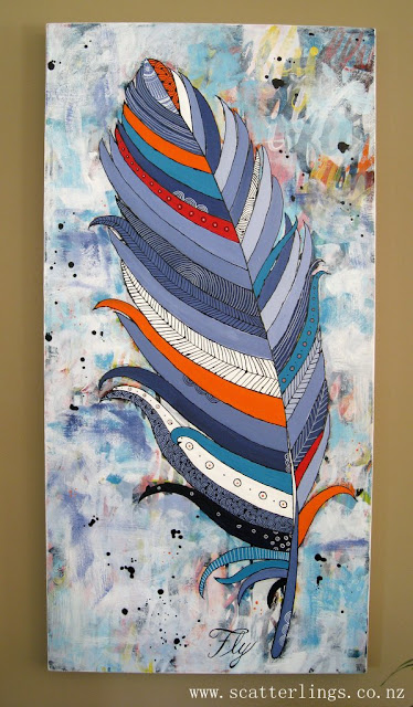 "Fly" - acrylics on canvas