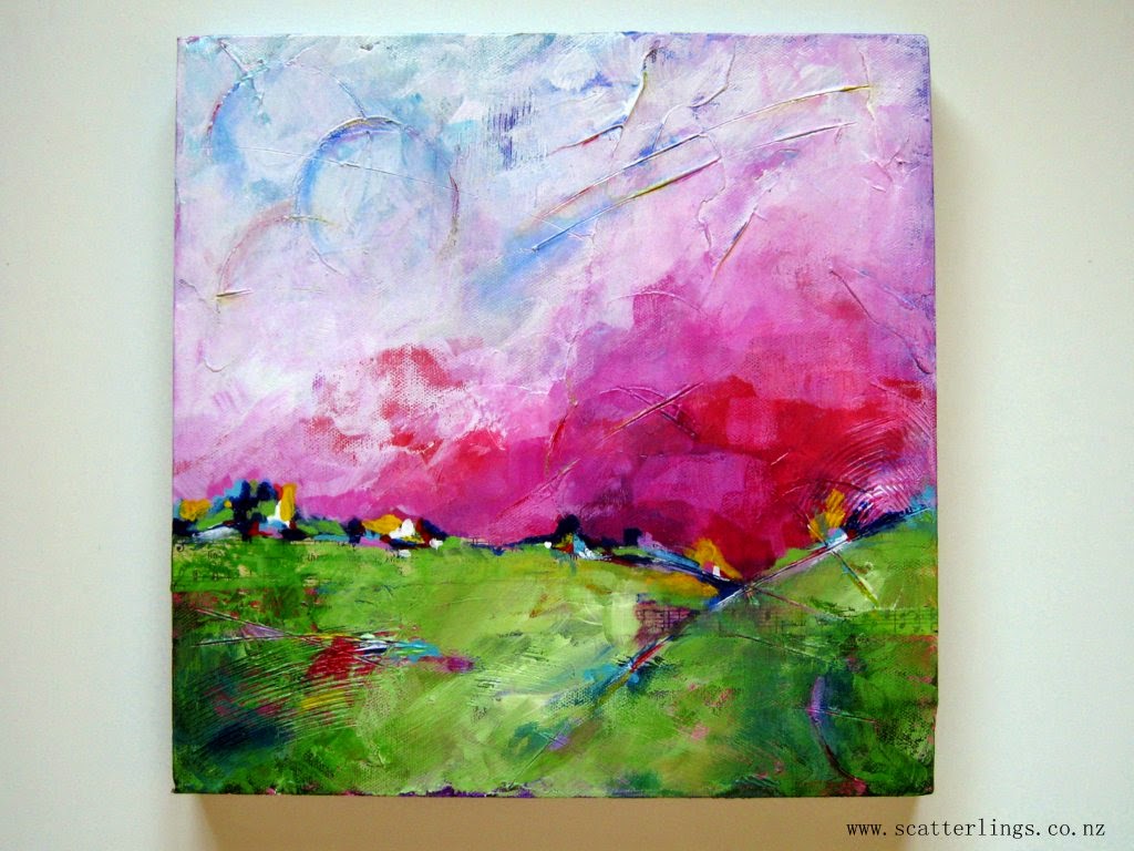 "After the rain" - mixed media on canvas