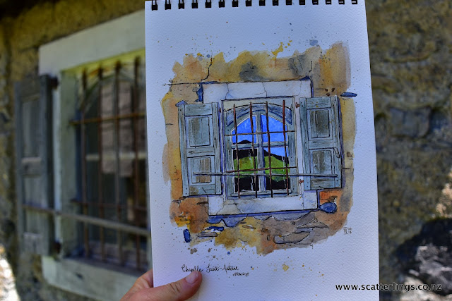 The window on Chapelle Saint-Antoine, near Saint Paul sur Ubaye, France