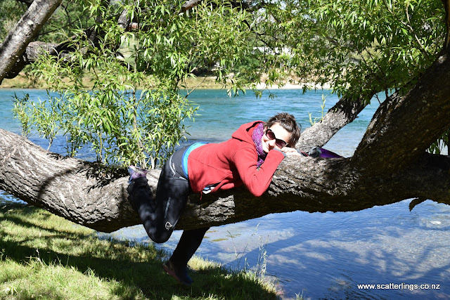 Yes, we have been getting outside. Heidi after sketching at the Clutha River, Wanaka