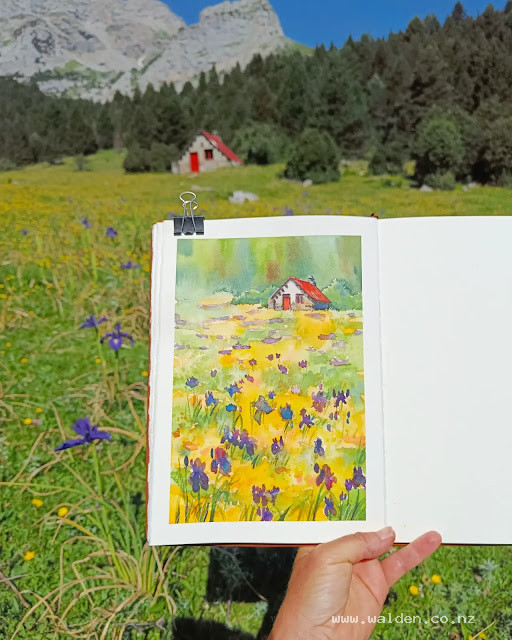 My favourite little mountain hut.It got a new red roof last year, so now it's even cuter.