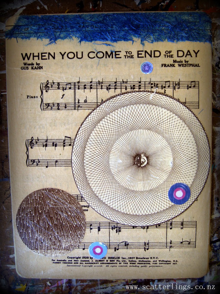 Collage on recycled placemat