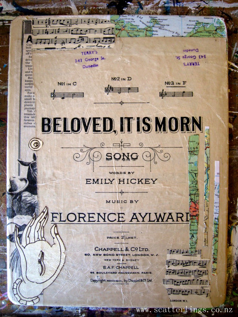 "Beloved, it is morn" - collage layer done