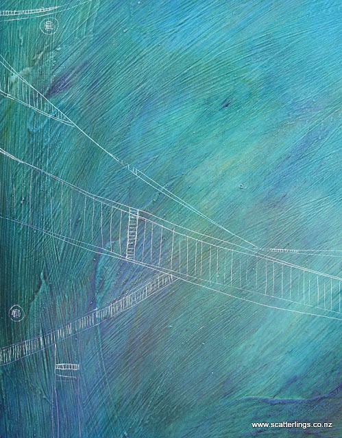 Detail of "Sea Glass" - abstract landscape painting