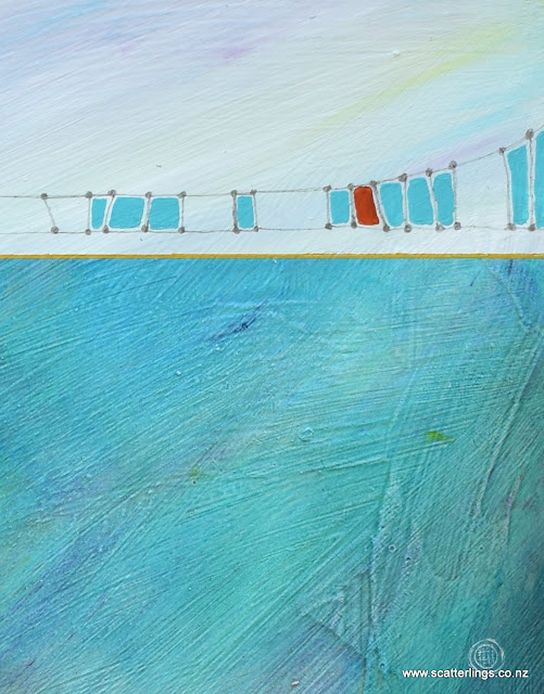 Detail of "Sea Glass" - abstract landscape painting