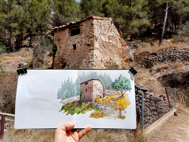 old abandoned building in alto mijares, spain