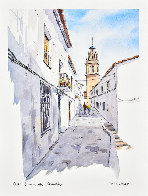 a little street in chulilla, valencia, spain