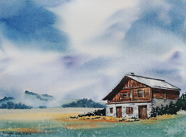 Storm - demo painting from a workshop with the Hawaii Watercolor Society