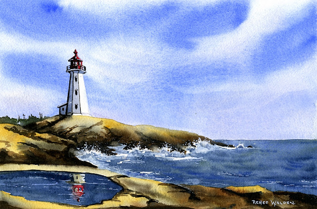 next live zoom class : painting a lighthouse