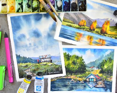 upcoming workshops : painting landscapes in pen and watercolour
