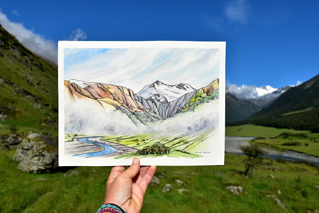 Cascade Saddle and Mount Edward, Mount Aspiring National Park.