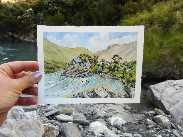 The swimming hole, Earnslaw Burn. Brrrrr!