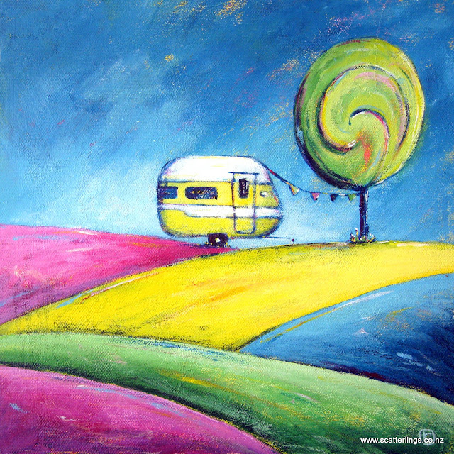 "Summer Holiday" - acrylics on canvas SOLD