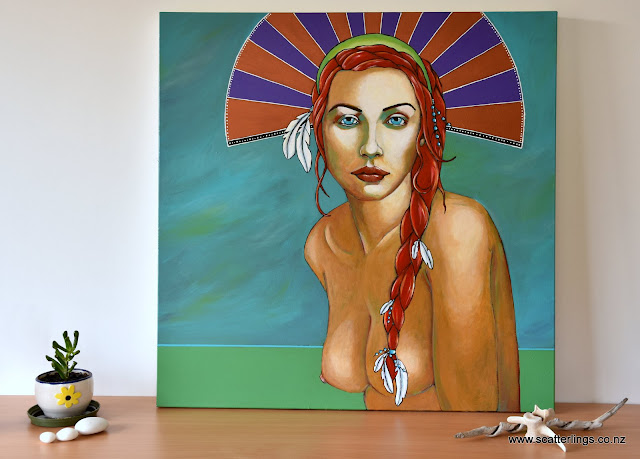 kamali (spirit guide) : mixed media portrait