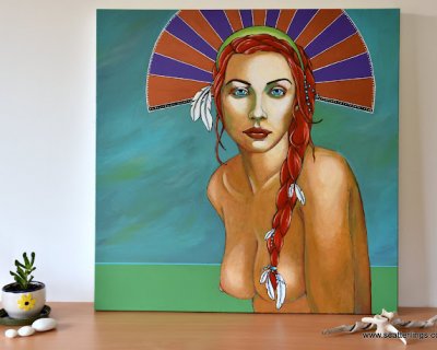 kamali (spirit guide) : mixed media portrait