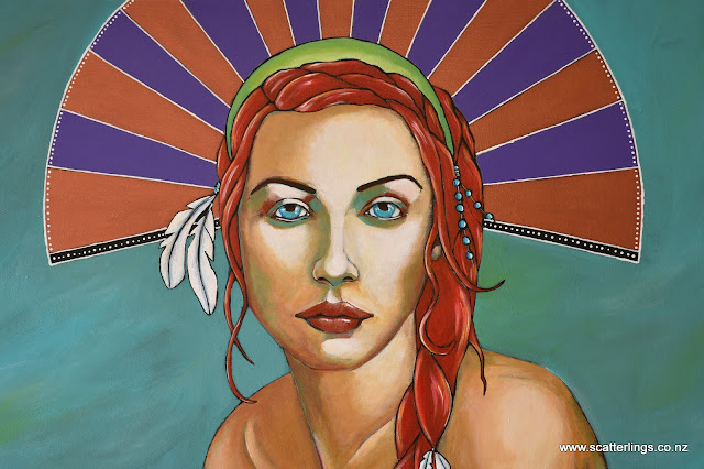 Detail of "Kamali" - portrait of a spirit guide