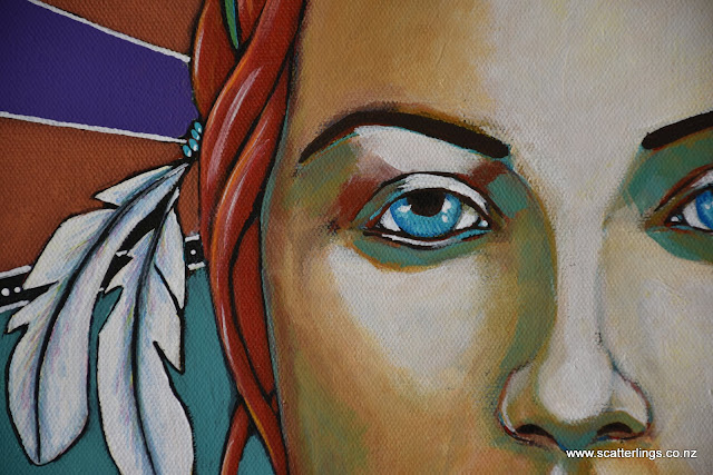 Detail of "Kamali" - portrait of a spirit guide