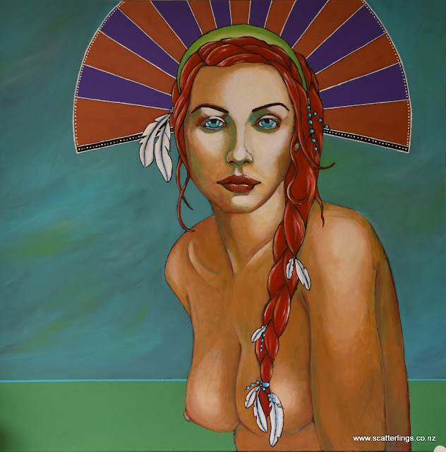 "Kamali" - portrait of a spirit guide in my Gaia series