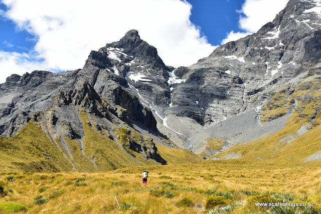 Spaniard Valley looking towards Pluto Peak. Mount Aspiring National Park