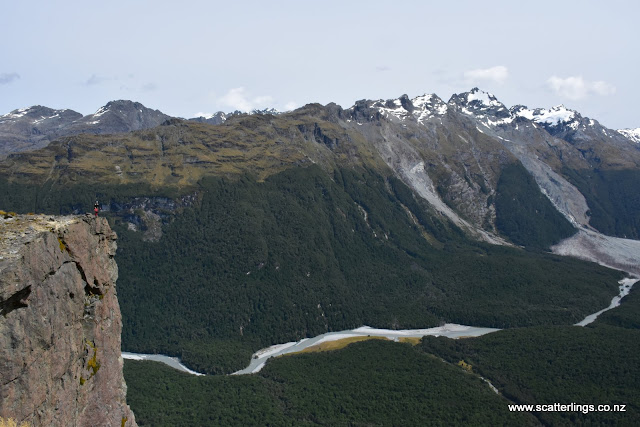 Looking down into the Dart Valley, Mount Aspiring National Park