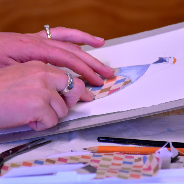 Adding collage to a Quail's wing