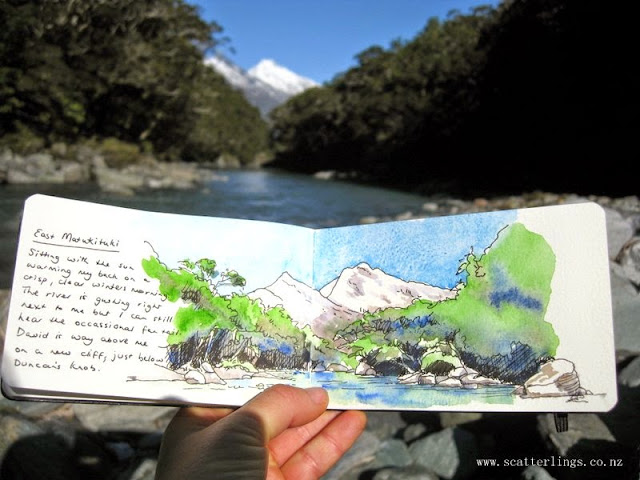 out and about with my sketchbook