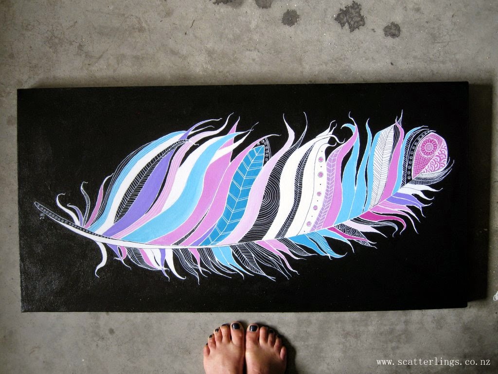 Acrylic and ink painting by Renee Walden