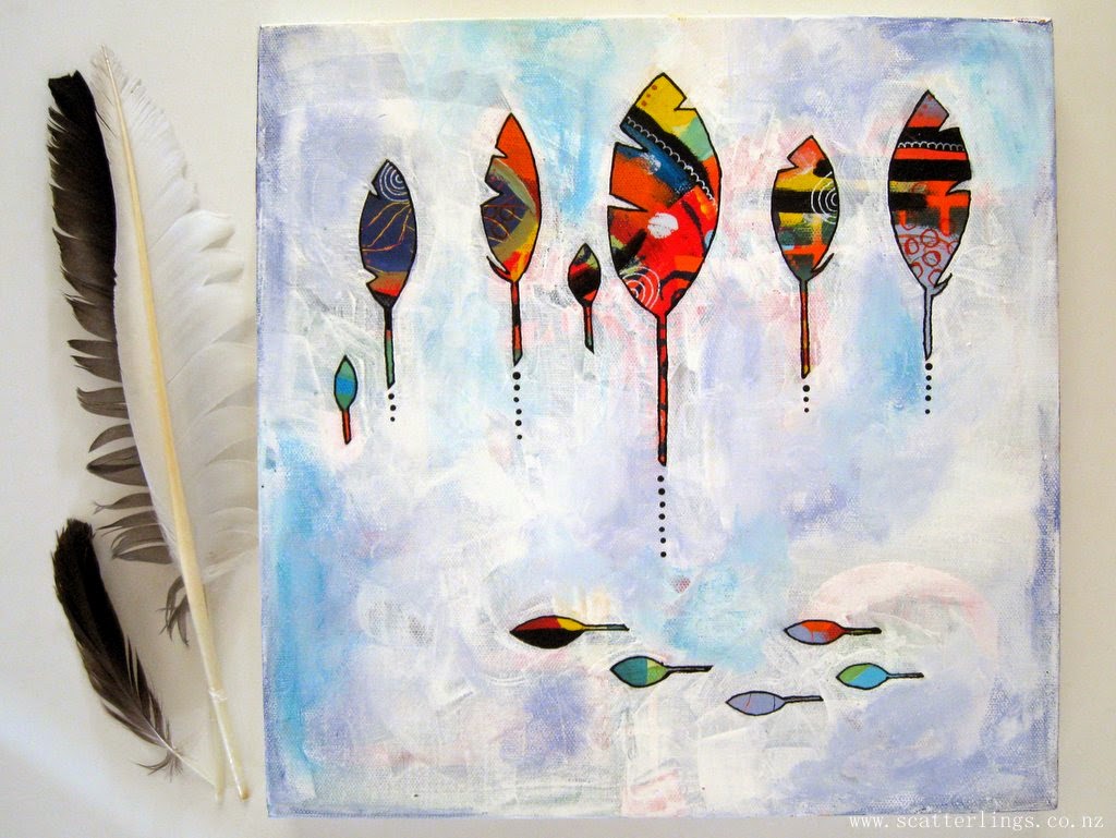 Cheerful, happy, abstract painting by Scatterlings.