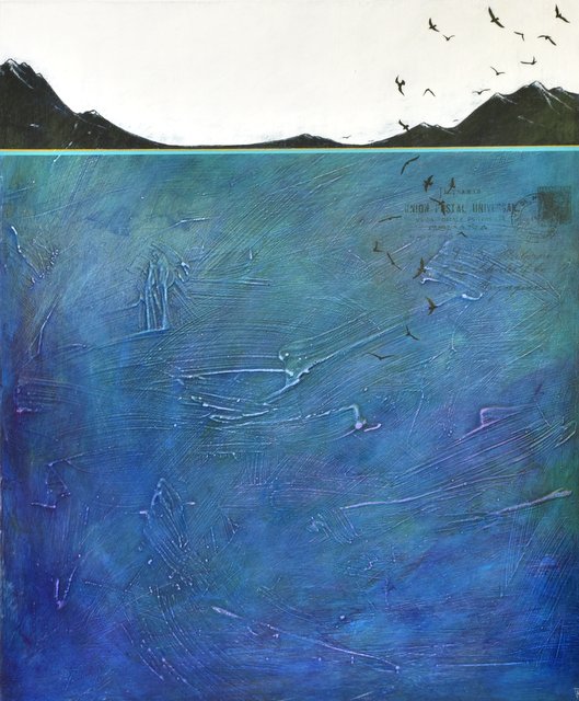 "Heading South" - abstract landscape painting