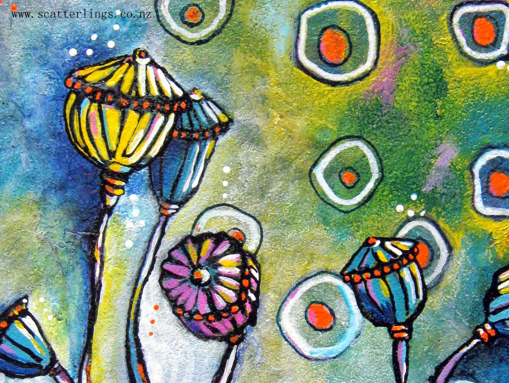 Detail of  'Crazy Poppy Heads'