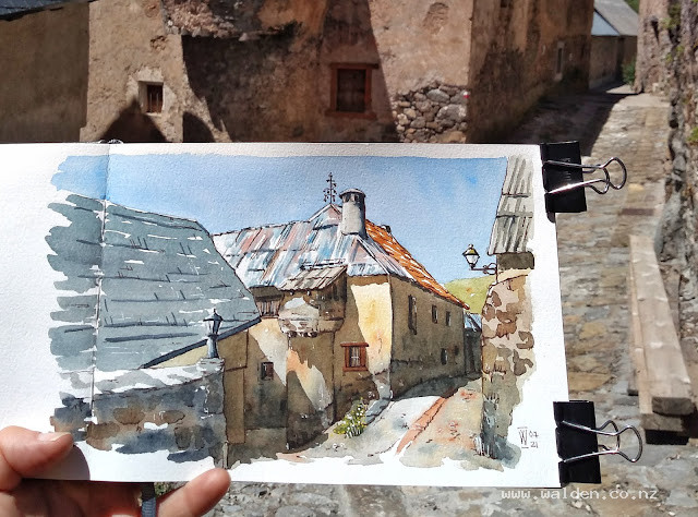 Serveto, sketcher's paradise, Pyrenees, Spain