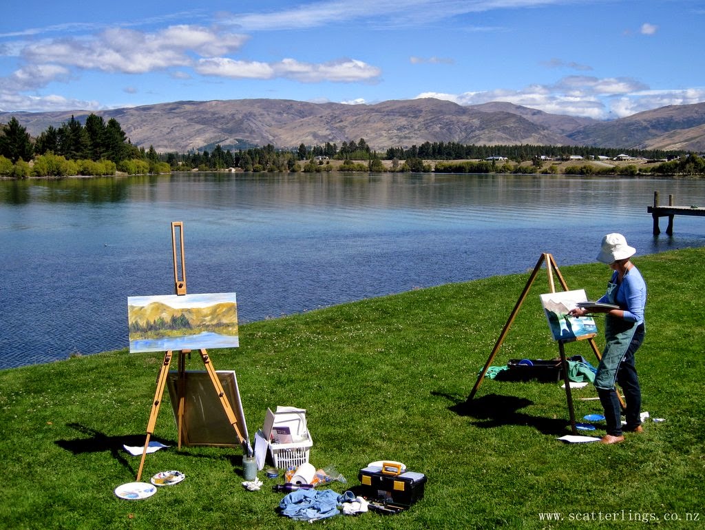 Plein air painting Cromwell, New Zealand