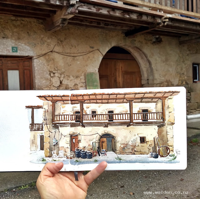 Real artistry in progress! Our friend Paul is restoring this beautiful old house in Cantabria, Spain