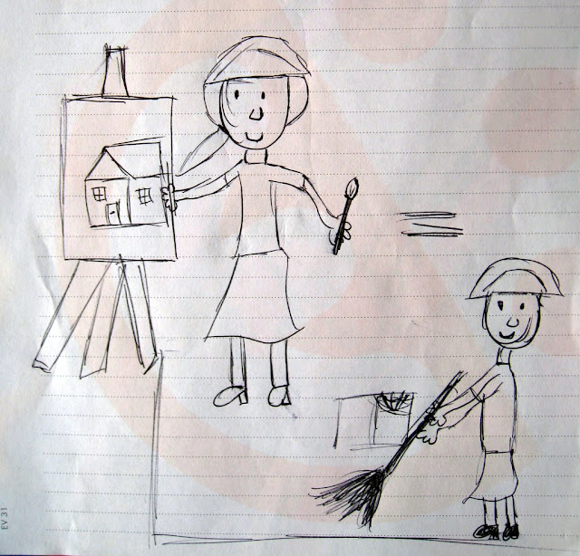 Do I sketch houses for a living? I'd certainly like to :-)