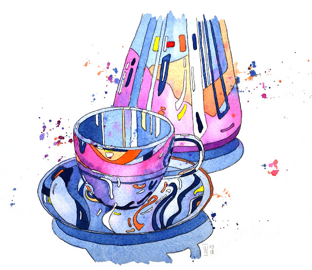 a coffee cup to colour