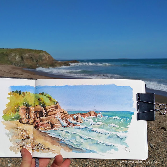 Surf's up, Tihaka Beach, Colac Bay