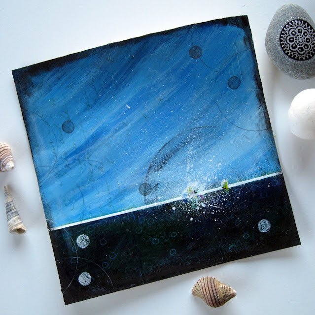 painting an abstract seascape - video demonstration