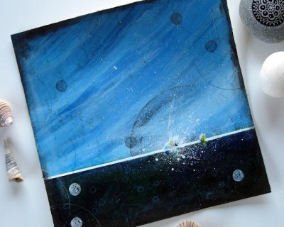 painting an abstract seascape - video demonstration