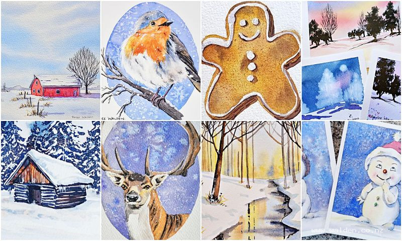 watercolor christmas ideas