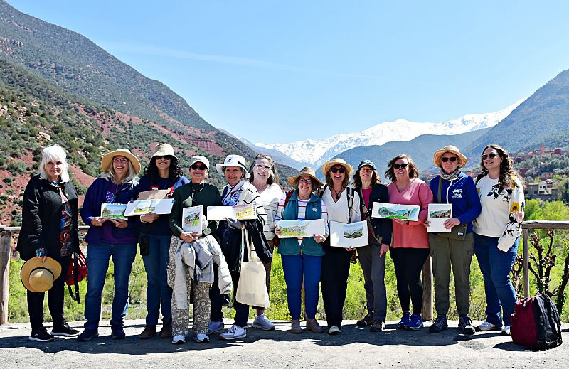 Sketching in the Atlas Mountains, Morocco