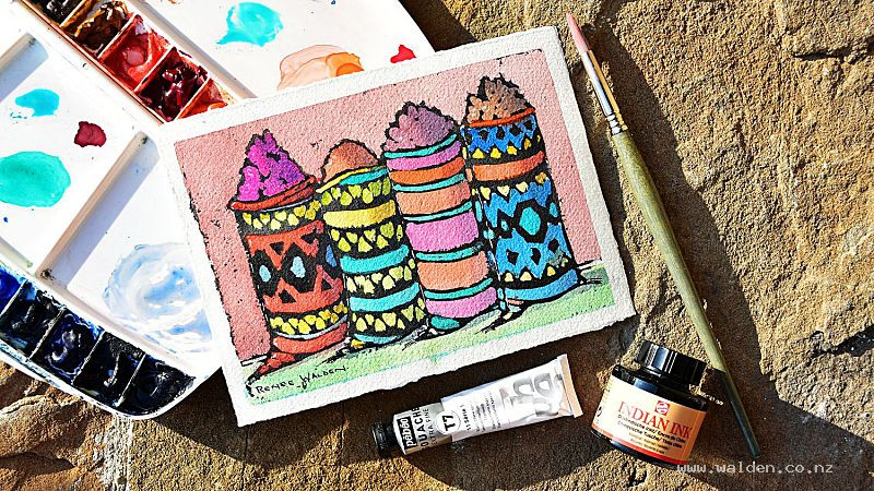 Spice bags in Marrakech