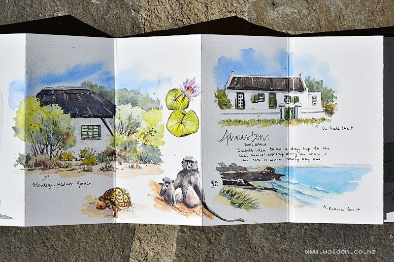 Accordion sketchbook composition ideas