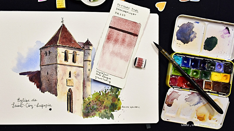 Potters pink watercolour pigment