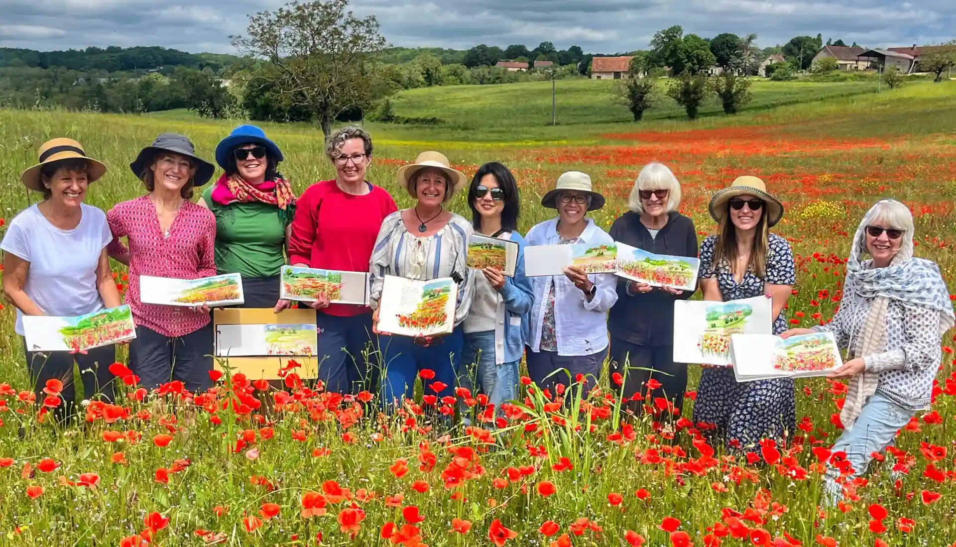 Watercolor painting holiday in France, 2027