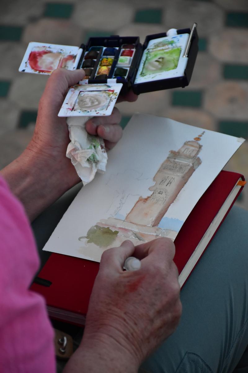Sunset sketching Koutoubia