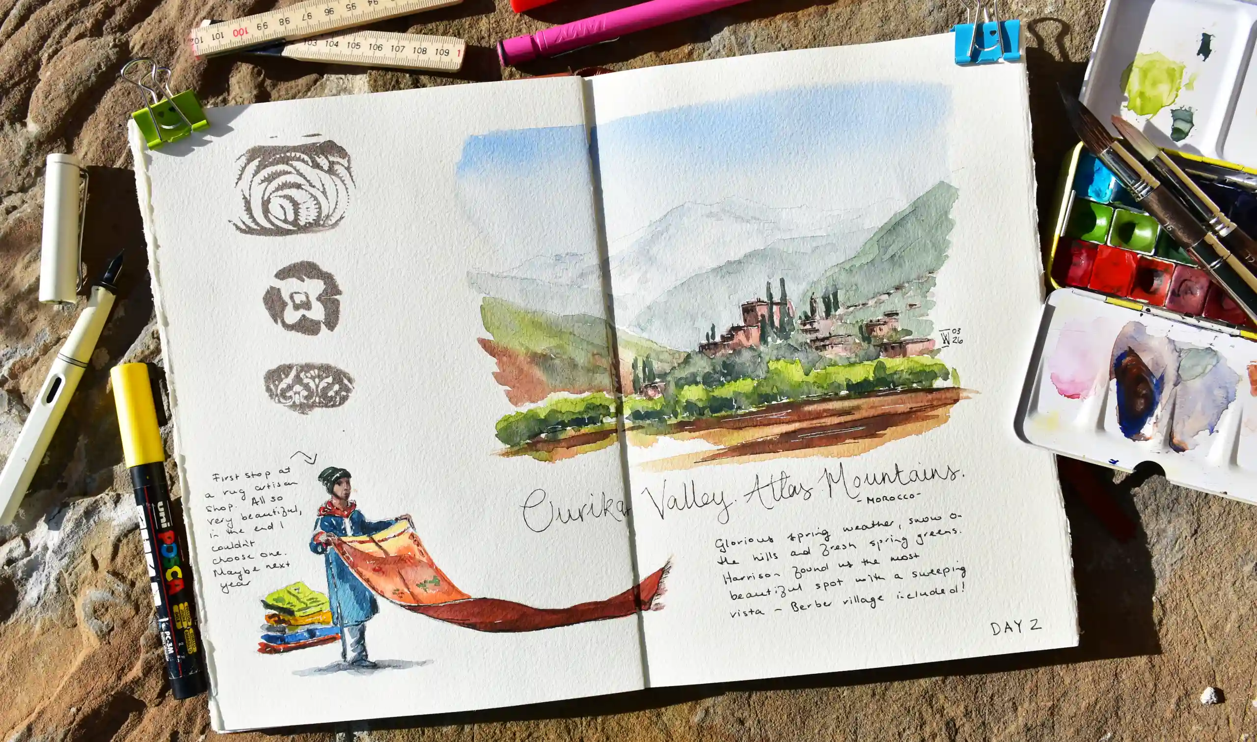 Watercolour painting holiday in Morocco, 2027